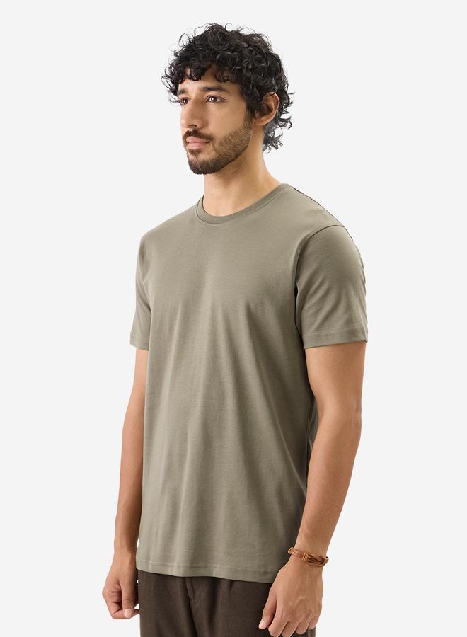 ذا سوليد ستور تيشيرت انترلوك سادة بأكمام قصيرة - Image 3